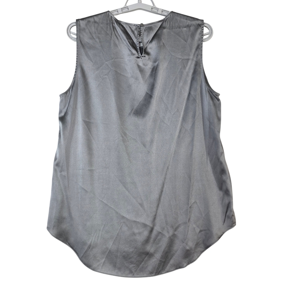 Eileen Fisher Silk satin Minimalist Sleeveless Blouse